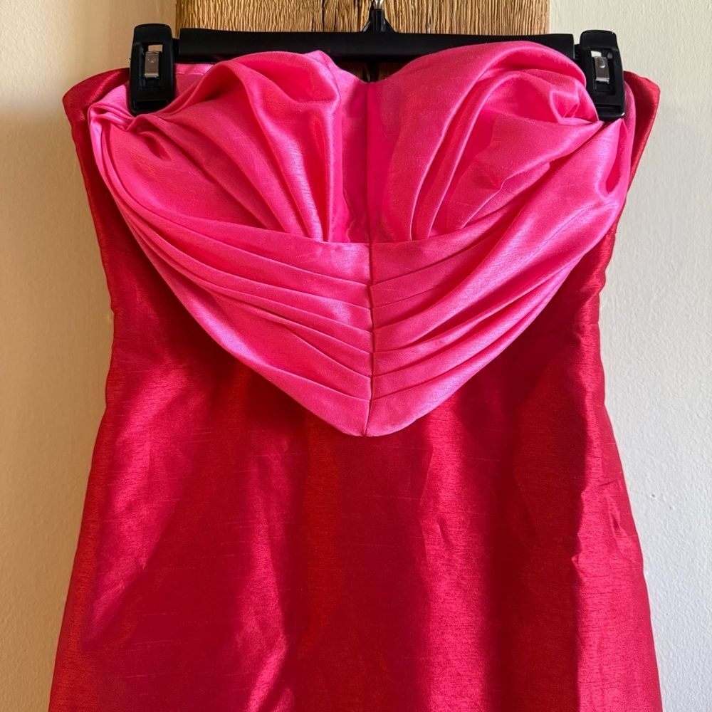 NWT Anthropologie Pink/Red Hutch Strapless Heart Maxi Dress - US 2P - Picture 5 of 12